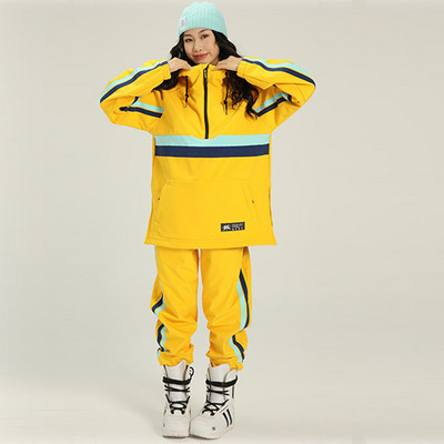 Nauji Moteriški slidinėjimo rinkiniai Vyriški žieminiai drabužiai Neperpučiami vėjui ir vandeniui atsparūs lauko snieglenčių striukės Kombinezonai Slidinėjimo kostiumai Pastorinti šilti sniego kelnaitės