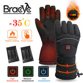 Mănuși încălzite cu baterie Guante încălzite impermeabile cu ecran tactil Mănuși pentru motociclete alimentate cu baterie Mănuși de schi pentru călărie pe motocicletă