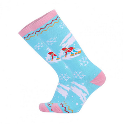 1 pora slidinėjimo kojinių Patogios, atsparios vėjui, sustorėjusios moteriškos žieminės terminio laipiojimo kojinės, skirtos lauke