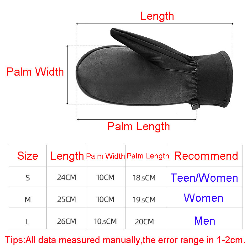 Aukštos kokybės -30 Žiemos Šiltos Profesionalios Snieglenčių Slidinėjimo Pirštinės Neperšlampamos Juodos Baltos Terminės kumštinės pirštinės Slidinėjimo sniego motociklas 2 Virvė