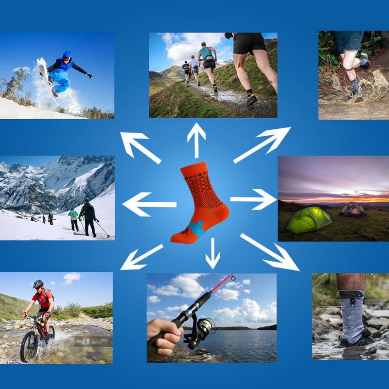 Șosete sport Impermeabil Respirabil Drumeții Camping Zăpadă caldă Schi Ciorapi Pescuit Șosete Ciclism Bărbați/Femei