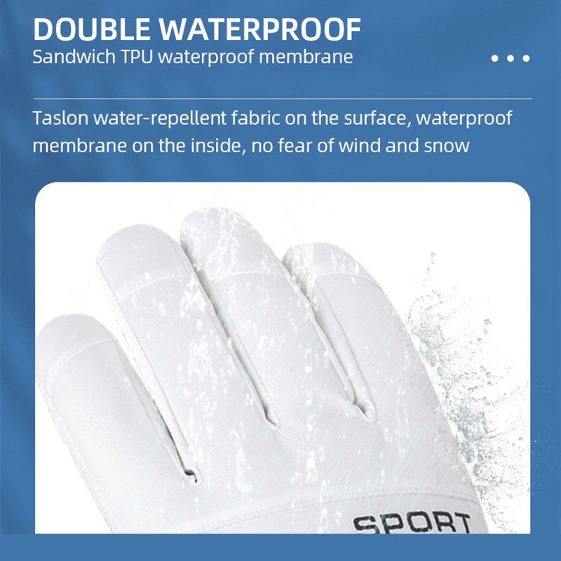 Slidinėjimo pirštinės Vyriškos Moteriškos Žieminės Šiltos Vėjui Neperšlampamos Neperšlampamos Jutiklinio ekrano Vilnos Neslidžios Snieglentės Lauke Snieginės dviračių slidinėjimo pirštinės