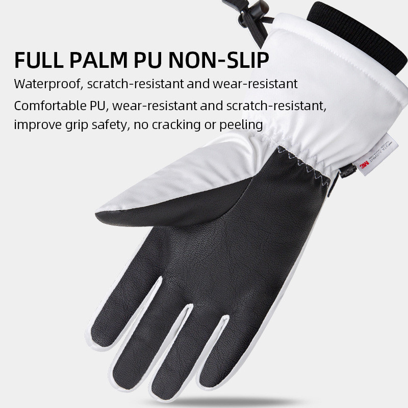 Slidinėjimo pirštinės Vyriškos Moteriškos Žieminės Šiltos Vėjui Neperšlampamos Neperšlampamos Jutiklinio ekrano Vilnos Neslidžios Snieglentės Lauke Snieginės dviračių slidinėjimo pirštinės
