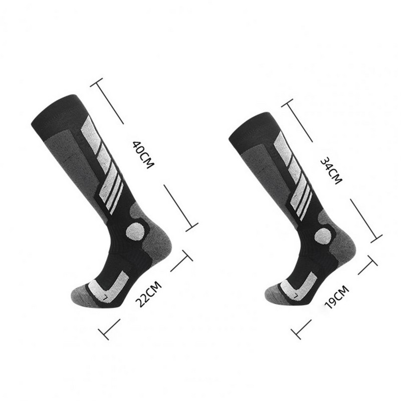1Pora Slidinėjimo kojinės Keliams Aukštai Tamprios Kilpinės žiemos terminio sporto kojinės Unisex snieglenčių laipiojimo žygių kojinės lauke