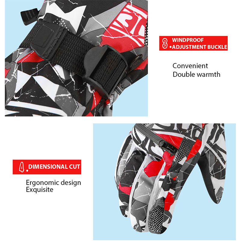 Vyriškos, moterys, žieminės slidinėjimo pirštinės, atsparios vėjui, vandeniui, šiltos snieglenčių sportui