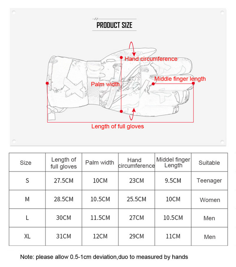 Vyriškos, moterys, žieminės slidinėjimo pirštinės, atsparios vėjui, vandeniui, šiltos snieglenčių sportui