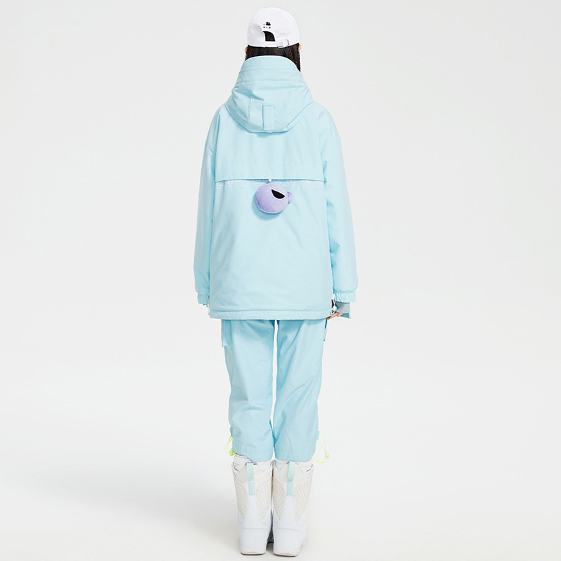 2022 m. naujas žieminis slidinėjimo kostiumas, moteriškas snieglenčių kostiumas lauke, kombinezonas su gobtuvu, atsparus vėjui ir vandeniui atsparus, šiltos sniego kelnės