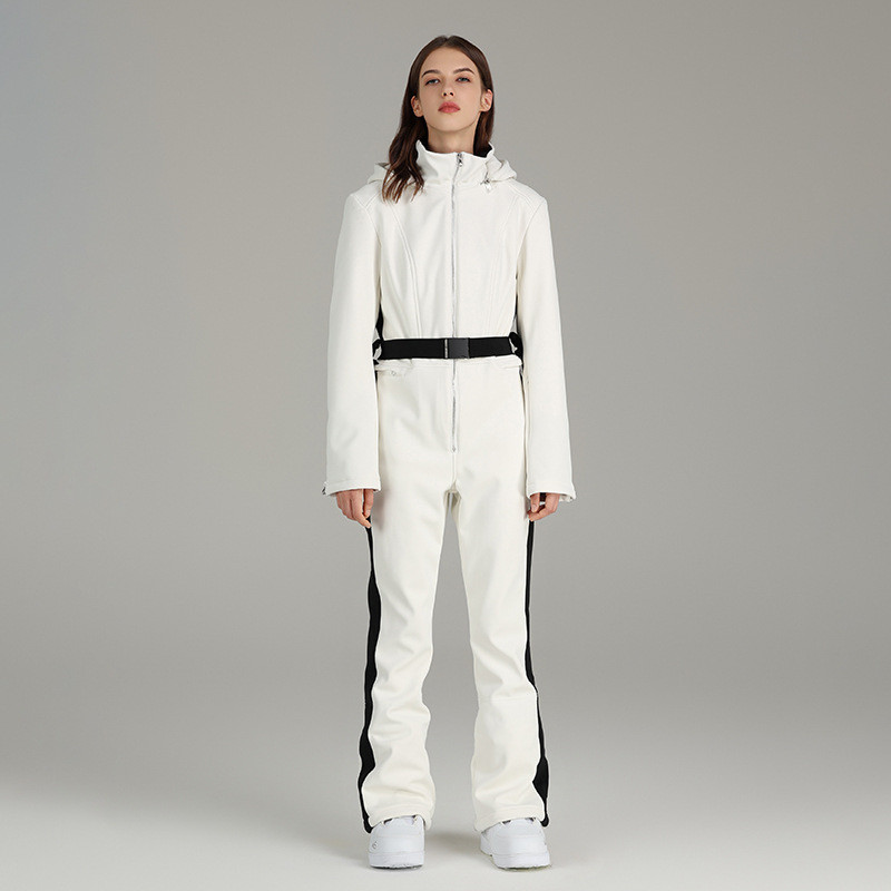 2023 m. naujas slidinėjimo kostiumas, plonas moteriškas kombinezonas, lauko snieglenčių kostiumas, šiltas slidinėjimo komplektas su gobtuvu