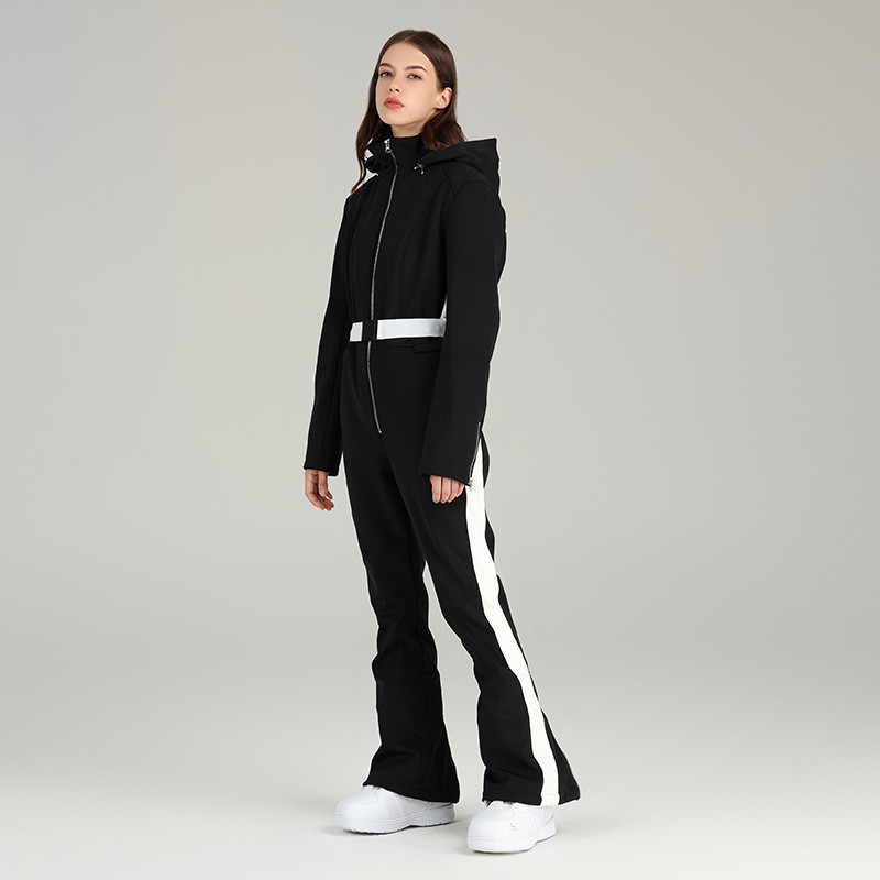 2023 m. naujas slidinėjimo kostiumas, plonas moteriškas kombinezonas, lauko snieglenčių kostiumas, šiltas slidinėjimo komplektas su gobtuvu