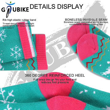 GTUBIKE High Tube Ски чорапи Дамски зимни абсорбиращи термична пот Меки високоеластични топли външни спортни чорапи за сноуборд Снежни чорапи