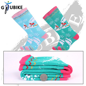 GTUBIKE High Tube Ски чорапи Дамски зимни абсорбиращи термична пот Меки високоеластични топли външни спортни чорапи за сноуборд Снежни чорапи