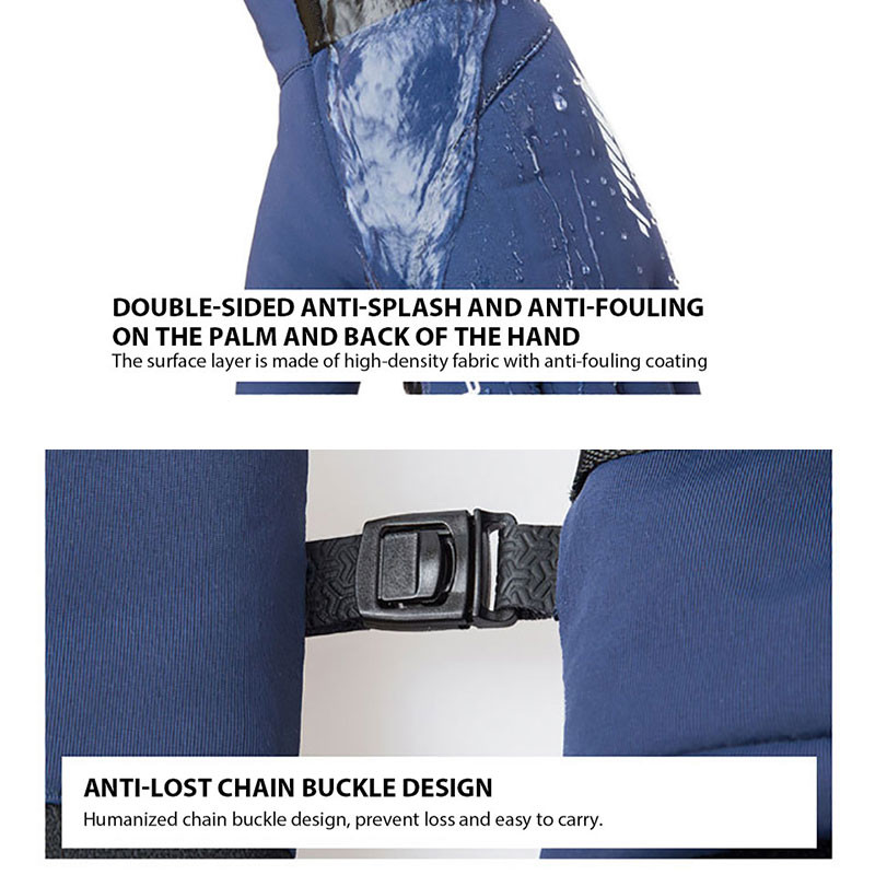 Slidinėjimo pirštinės Vyriškos Moteriškos Žiemos Lauke Šiltos Vėjo nepraleidžiančios Vandeniui atsparios jutiklinės pirštinės Neslidžios Storos vilnos dviračių slidinėjimo pirštinės