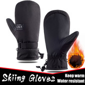 Téli meleg Síkesztyűk Férfi Női Szabadtéri Sport Túrázás Kemping Csúszásgátló Vastag érintőképernyős Szélálló Polár Kerékpáros kesztyűk
