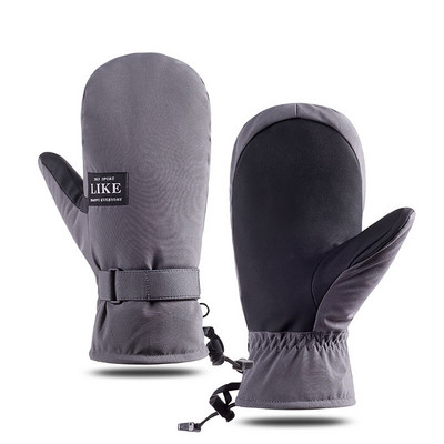 Téli meleg Síkesztyűk Férfi Női Szabadtéri Sport Túrázás Kemping Csúszásgátló Vastag érintőképernyős Szélálló Polár Kerékpáros kesztyűk
