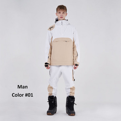 Snowboard kabát nadrág szett Női Férfi Sí jelmez Hóruha viselet Vastag téli meleg ruházat kültéri snowboard overál felszerelés