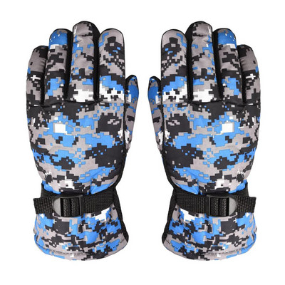 Vadászkesztyűk Full Finger kesztyűk Csúszásgátló Camo Glove Outdoor Vadász terepszínű Meleg Kesztyűk Hideg időben Kültéri Ski Hiki