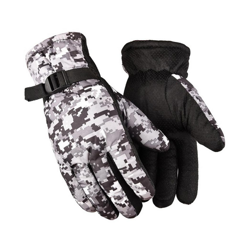 Vadászkesztyűk Full Finger kesztyűk Csúszásgátló Camo Glove Outdoor Vadász terepszínű Meleg Kesztyűk Hideg időben Kültéri Ski Hiki