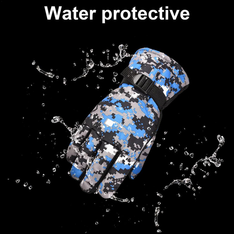 Vadászkesztyűk Full Finger kesztyűk Csúszásgátló Camo Glove Outdoor Vadász terepszínű Meleg Kesztyűk Hideg időben Kültéri Ski Hiki