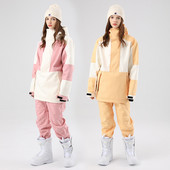 2022 m. žiemos moterų kalnų slidinėjimo rinkinys Sportinis moteriškas sniego kostiumas Striukės kelnės lauke Moterų kalnų slidinėjimo sportiniai kostiumai vandeniui atsparūs drabužiai