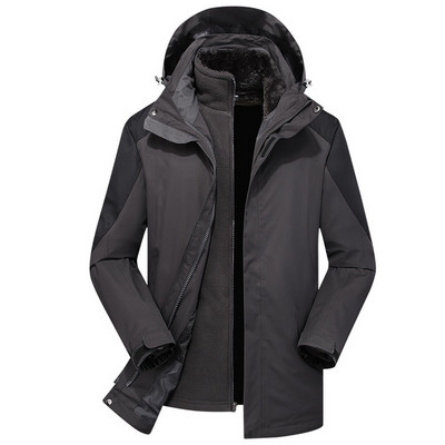 Žieminis slidinėjimo kostiumas vyrams Aukštos kokybės 2 viename striukė + kelnės Rinkiniai Stori Šilti Neperšlampami Vėjui atsparūs snieglenčių paltai