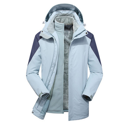 Žieminis slidinėjimo kostiumas vyrams Aukštos kokybės 2 viename striukė + kelnės Rinkiniai Stori Šilti Neperšlampami Vėjui atsparūs snieglenčių paltai