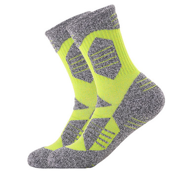 Loogdeel Winter Autumn Thicken Outdoor Touring Running Skiiing Socks Towel Bottom Soft Sweat-абсорбираща средна тръба Спортни чорапи