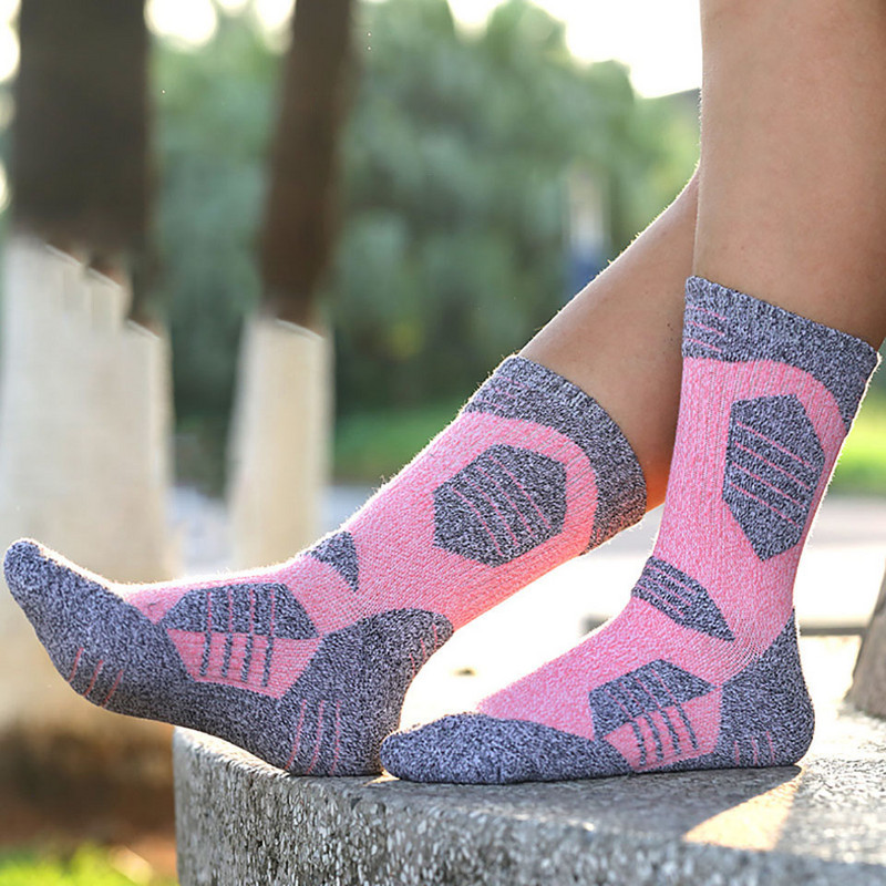 „Loogdeel Winter Autumn Thicken“ lauko žygiai, bėgimas slidėmis, kojinės, rankšluostis apatinis minkštas prakaitą sugeriantis vidurinis vamzdis sportinės kojinės