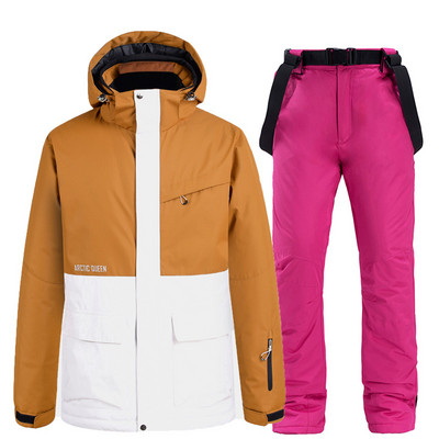 Síruha Férfi Női Snowboard Kabát + Nadrág Snowboard Ruha vízálló Szélálló Síkabát Nadrág Vastag Thermal Parka