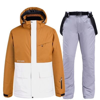 Síruha Férfi Női Snowboard Kabát + Nadrág Snowboard Ruha vízálló Szélálló Síkabát Nadrág Vastag Thermal Parka