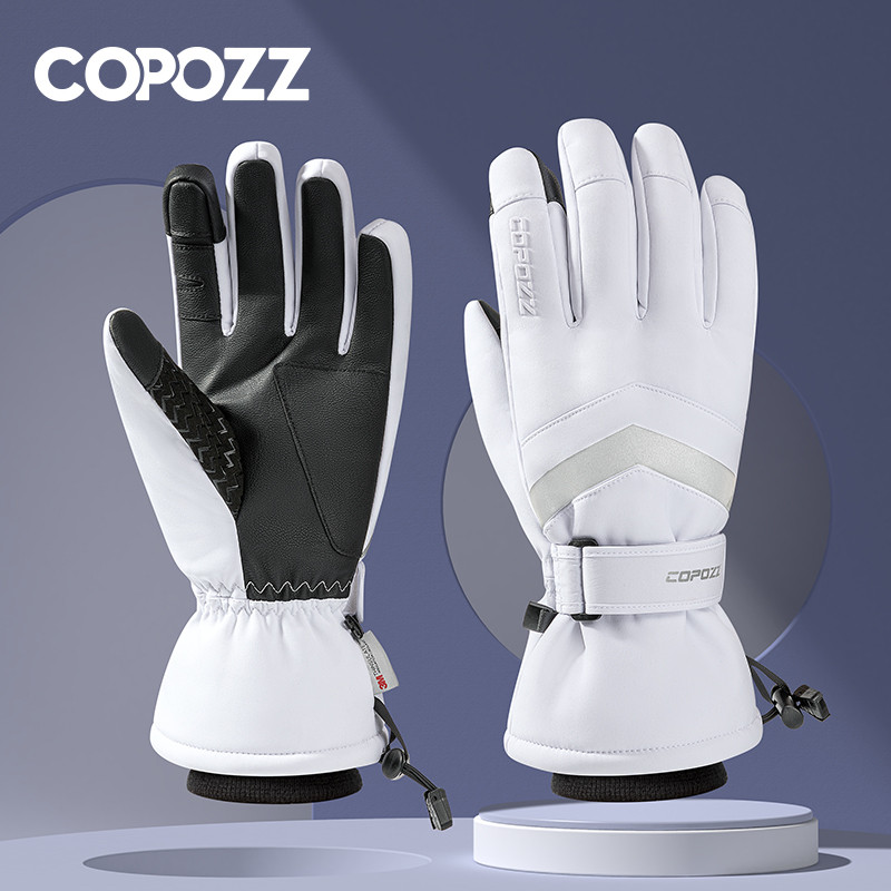 COPOZZ NOVE zimske skijaške rukavice Muške vodootporne tople rukavice za motorne sanke Ženske deblje termalne rukavice za snijeg s funkcijom zaslona osjetljivog na dodir