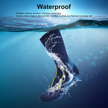 1 чифт туристически чорапи Mid-Tube Нехлъзгащи се топлят Жени Мъже Зимни топли Mid-Tube чорапи Водоустойчиви чорапи за катерене