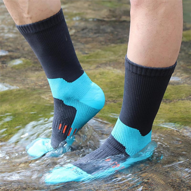 1 pereche de șosete de drumeție cu tub mijlociu, anti-alunecare, menține căldură femei bărbați, iarnă, căldură, șosete cu tub mijlociu, șosete impermeabile pentru alpinism