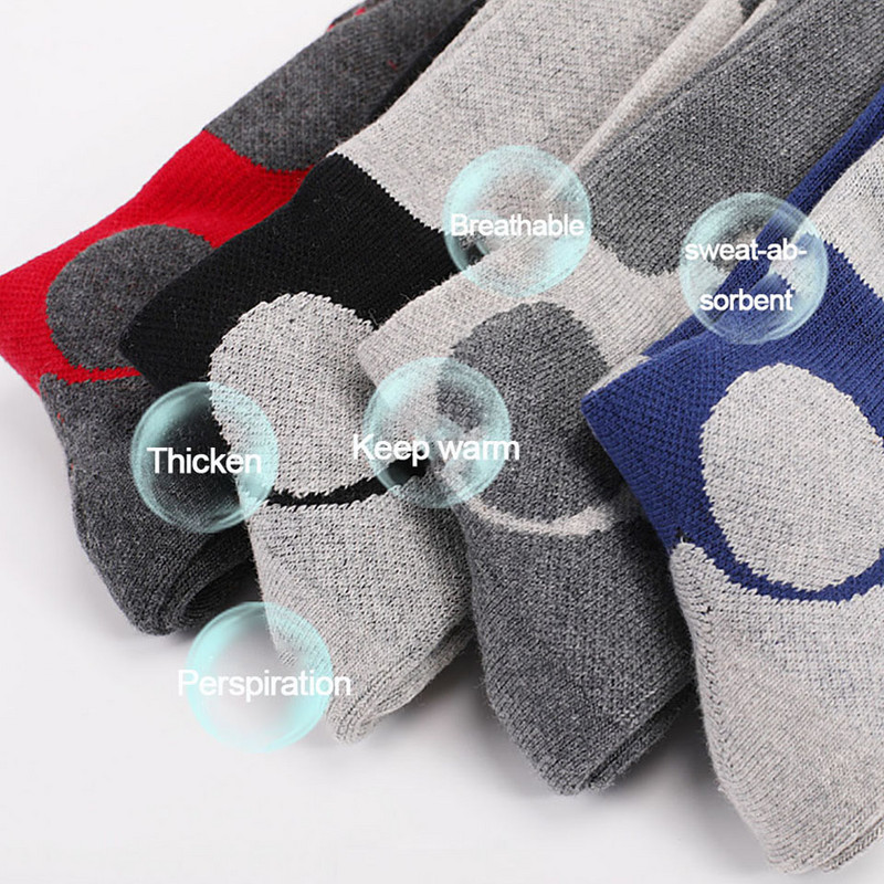 Loogdeel szabadtéri sportok hegymászó zokni téli hosszú cső sízokni Puha vastagított törölköző alja elnyeli az izzadságot, melegen tartja