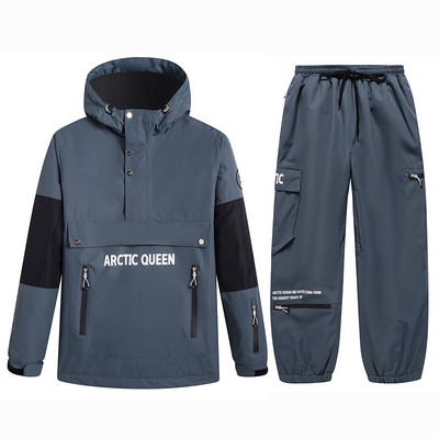 Costum de schi Femei Bărbați Nou Gros Cald Impermeabil Rezistent la vânt Cuplu Snowboarding Jachetă Pantaloni Set Femei Costume de zăpadă în aer liber Unisex