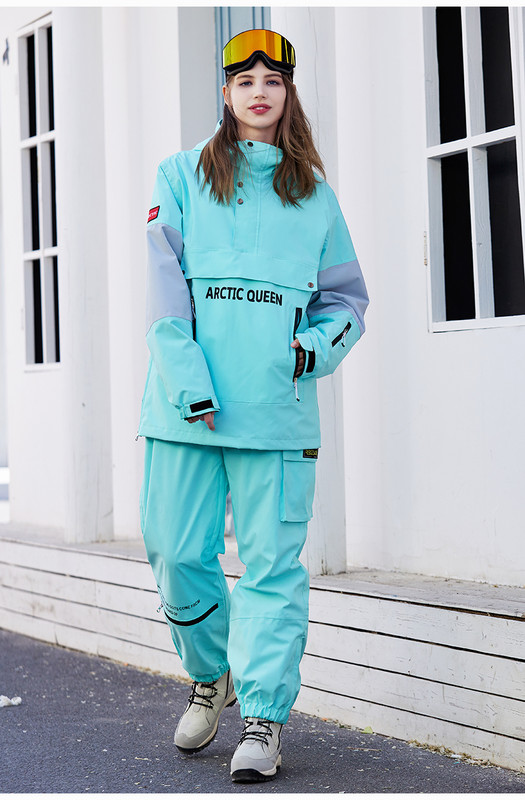 Costum de schi Femei Bărbați Nou Gros Cald Impermeabil Rezistent la vânt Cuplu Snowboarding Jachetă Pantaloni Set Femei Costume de zăpadă în aer liber Unisex