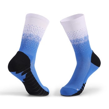 Elite Sport Socks Men Outdoor Athletic Fitness Cycling Running Basketball Socks Boy Colorful Thick Bottom Crew Socks