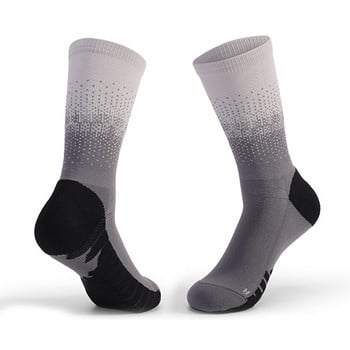 Elite Sport Socks Men Outdoor Athletic Fitness Cycling Running Basketball Socks Boy Colorful Thick Bottom Crew Socks