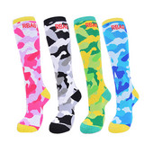 1 pár hosszú csöves gyerek görkorcsolya furnér zokni téli szabadtéri sportokhoz, meleg és kényelmes vastagított teljes frottír sízokni