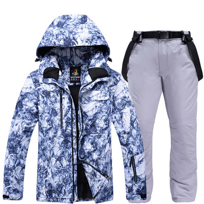 Férfi sídzseki és nadrág szett vízálló kültéri téli snowboard dzsekik szélálló hegyi hóruha