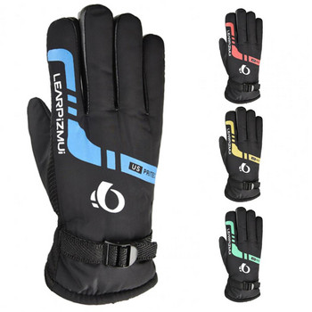 1 чифт велосипедни мъжки ски ръкавици от плат Топли велосипедни ръкавици с пълно покритие Противоударни защитни ръкавици за спорт на открито Удобни