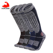 KoKossi Спортни чорапи за ски на открито Удебелени чорапи за планинарство Носени меки хавлиени долнища Дълги тръбни чорапи Поглъщащи потта Топли