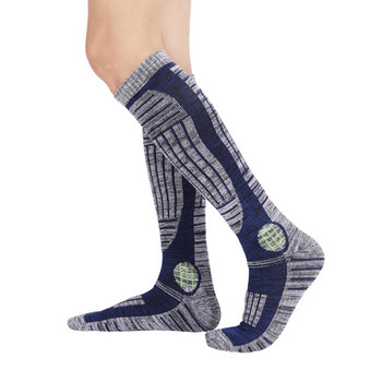 KoKossi Спортни чорапи за ски на открито Удебелени чорапи за планинарство Носени меки хавлиени долнища Дълги тръбни чорапи Поглъщащи потта Топли