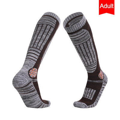 KoKossi Спортни чорапи за ски на открито Удебелени чорапи за планинарство Носени меки хавлиени долнища Дълги тръбни чорапи Поглъщащи потта Топли