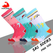 KoKossi ски сноуборд чорапи с дълга тръба Дамски абсорбиращи потта високоеластични зимни външни топли спортни устойчиви на износване чорапи за сняг