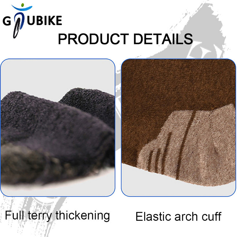 GTUBIKE Winter Bőrbarát Vastag Meleg Zokni Kényelmes Kerékpározás Síelés Thermal Elastic Hegymászás Túrázás Merinó Gyapjú Zokni