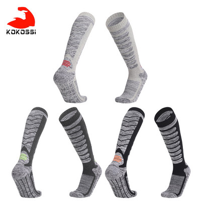 KoKossi Outdoor Sports Long Tube Slidinėjimo sportinės kojinės Sustorintos Šiltos Minkštos Patogus Nešioti Rankšluostė Apatinė Sugeria Prakaitą Unisex