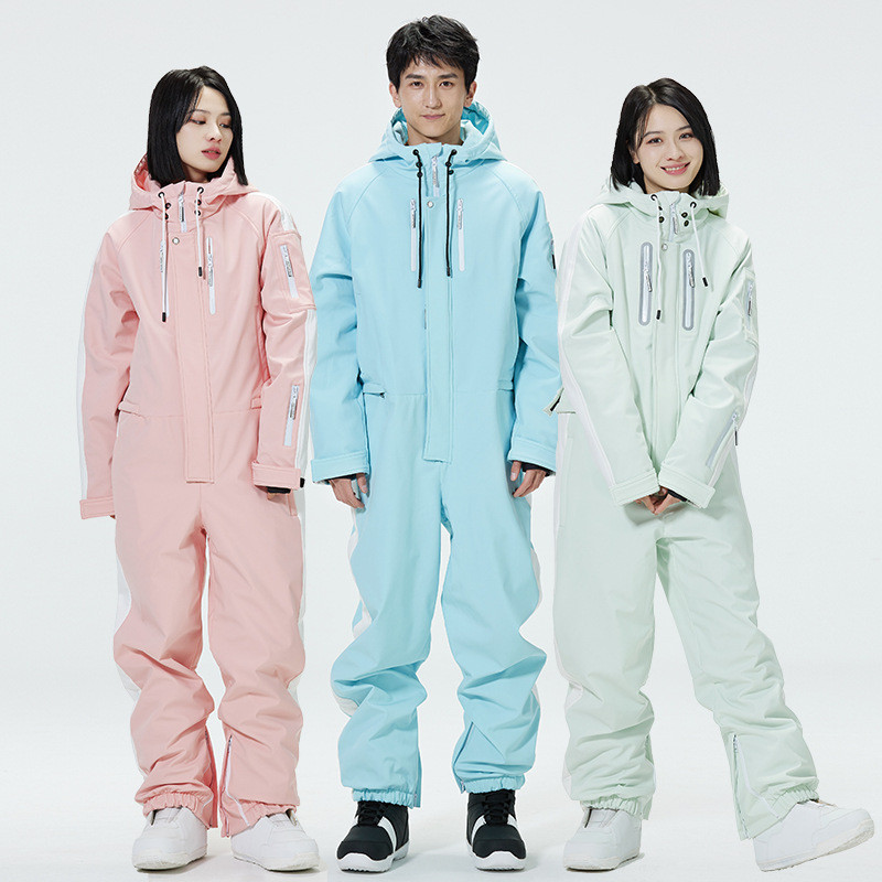 2022 Зимен нов ски костюм Дамски комплект за ски от една част Външно яке за сноуборд мъжки гащеризон Водоустойчив топъл снежен панталон Ски гащеризон