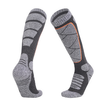 Κάλτσες σκι KoKossi Χοντρές άνετες κάλτσες ορειβασίας που απορροφούν τον ιδρώτα Διατηρούνται ζεστοί Αθλητικές πετσέτες εξωτερικού χώρου με μακριά σωληνάρια κάλτσες για ενήλικες