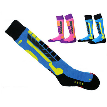 2021 Зимни детски термични ски чорапи Памучни спортове Сноуборд Ски Туристически чорапи Дълги стилни чорапи Топли крака за момчета Момичета
