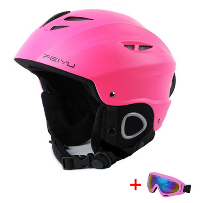 Téli szabadtéri sísisak védőszemüveggel szélálló meleg sísisak férfi női lélegző snowboard motorosszán sisak